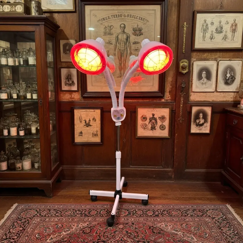 Infrared therapy lamps in a Chinese medicine treatment room — Nature's Chinese Medicine clinic